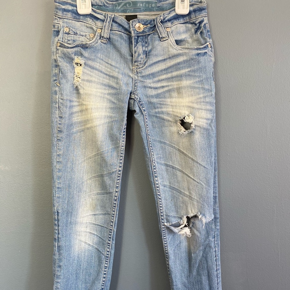 Refuge Pale Ripped Jeans Size 1